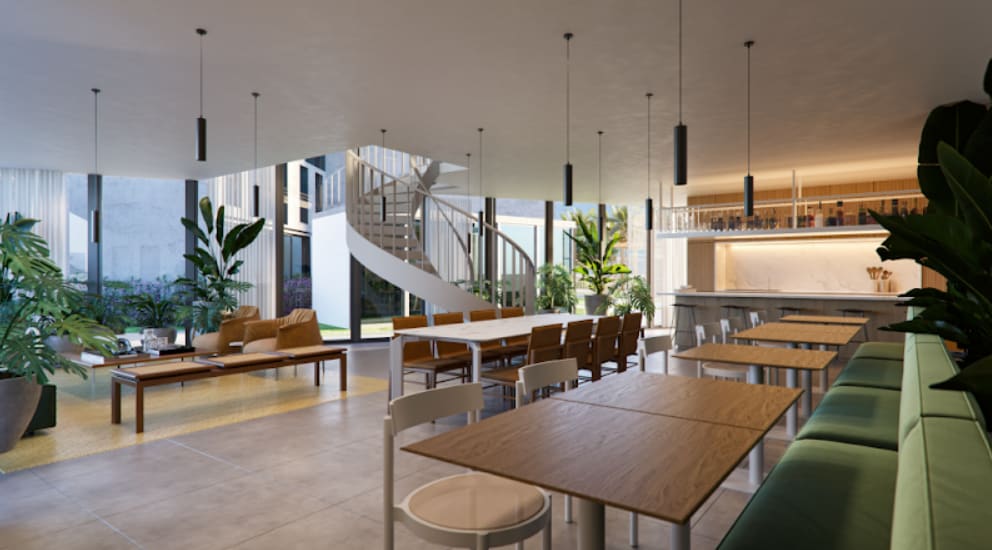 Party hall with bar