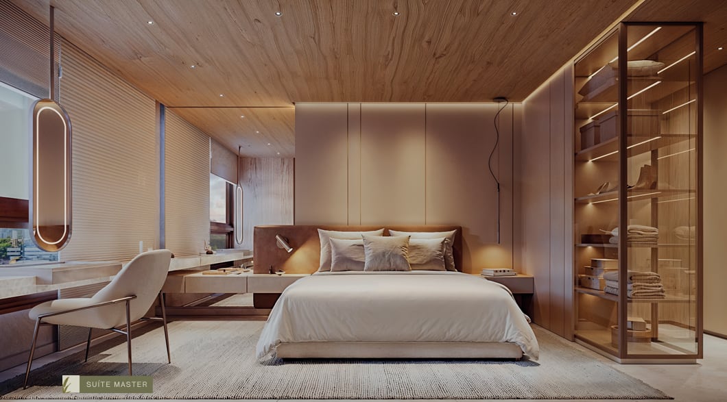 Decorated master suite, Coberturas Lineares unit (typology already sold out)