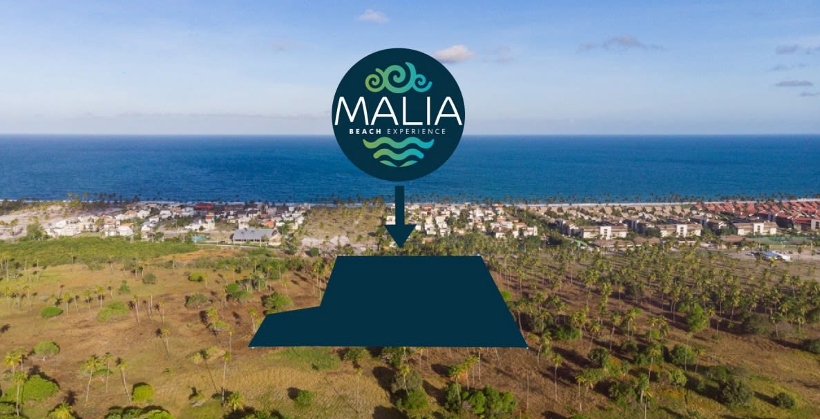 Localização do terreno do Malia Beach Experience em Muro Alto