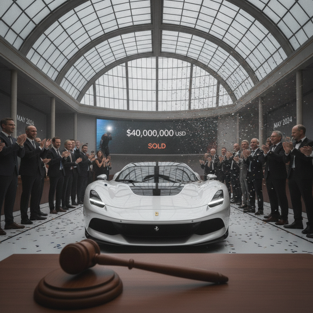 Ferrari's first ever electric car sold for record $40m