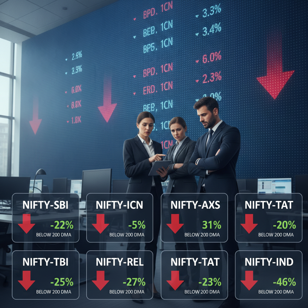 Negative Breakout: These 6 Nifty stocks cross below their 200 DMAs