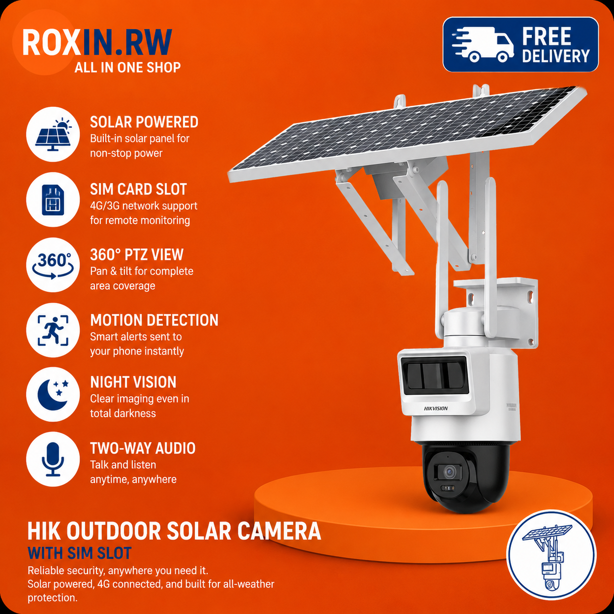 HIK Outdoor Solar Camera (SIM)
