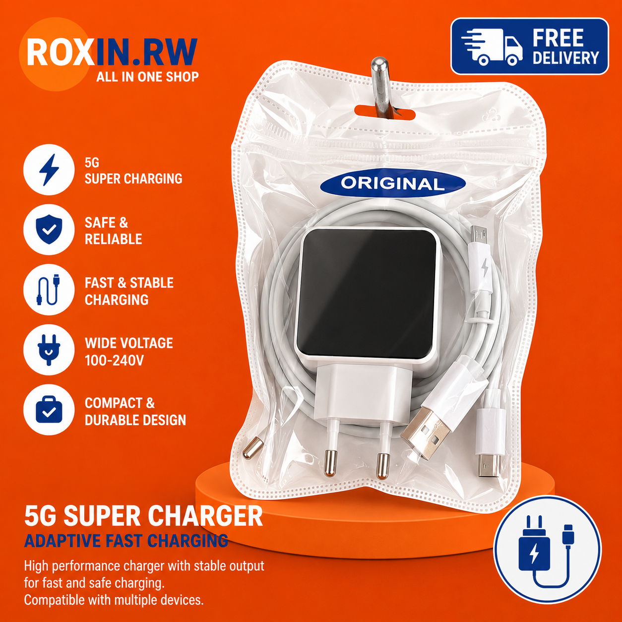 Charger + USB Cable