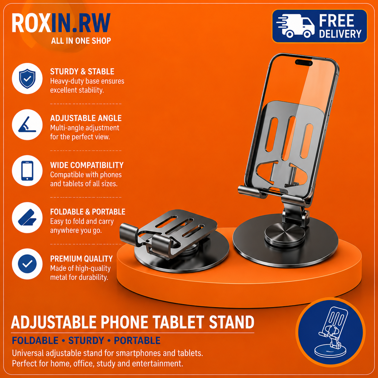 Adjustable Phone & Tablet Stand