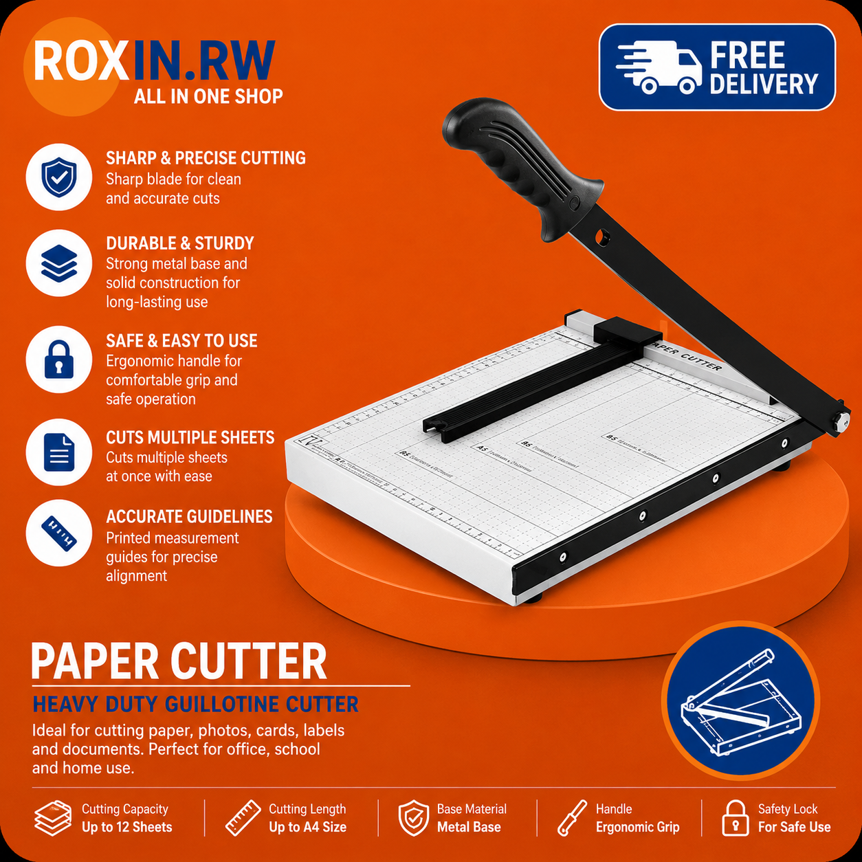 A3 Paper Cutter – Heavy-Duty Guillotine Cutter