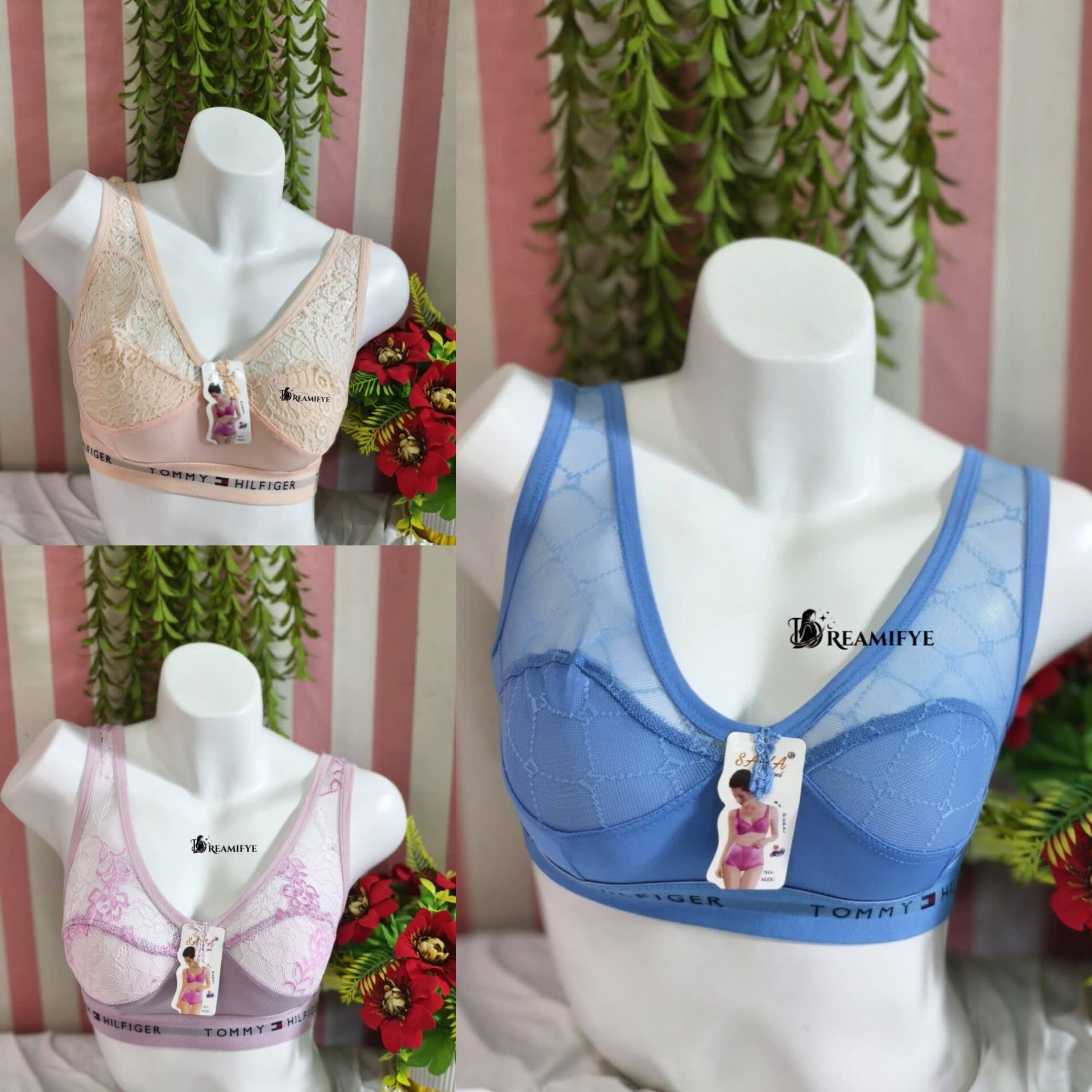 Air bra full net- pink,Cream,MaroonColour