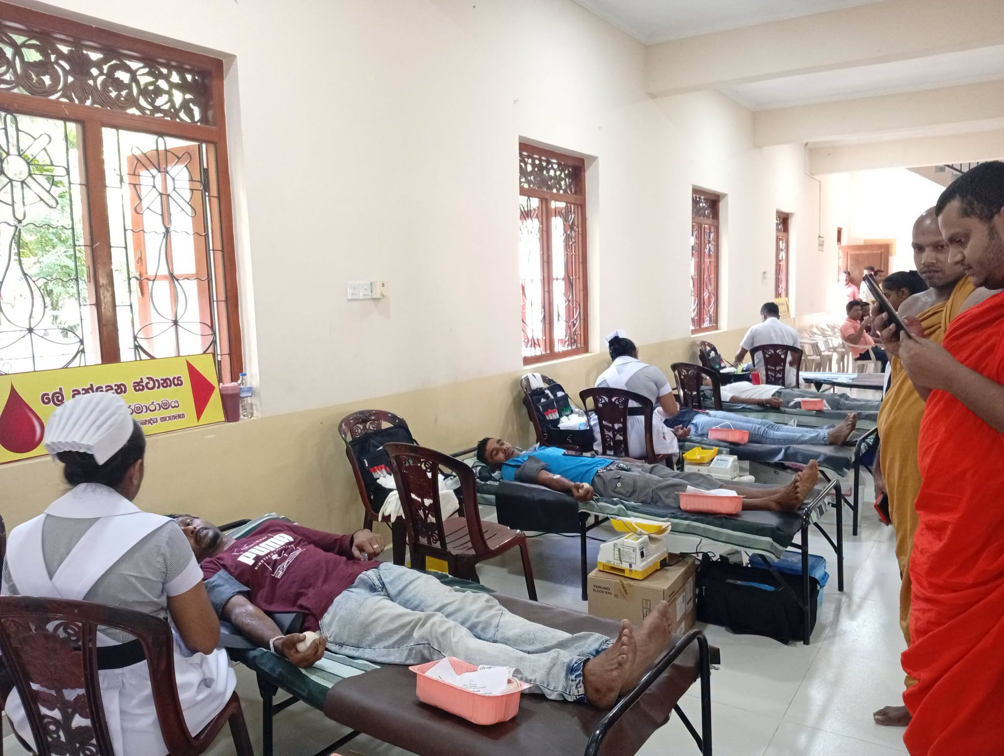 Blood Donation Camp at Ganethenna Sri Subodaramaya photo 6