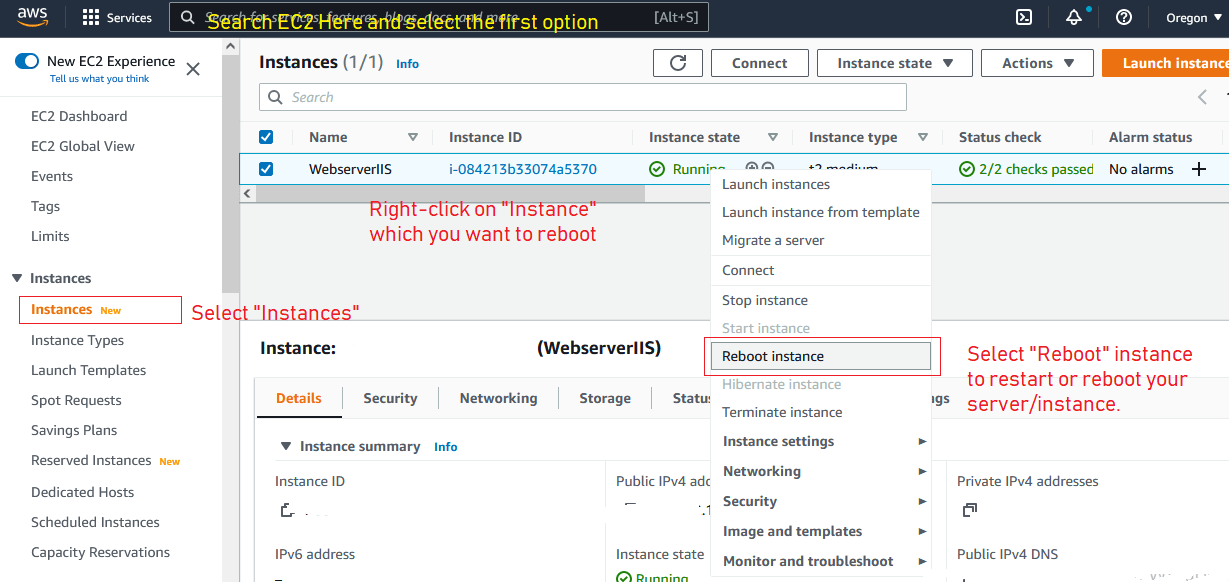 How to Reboot AWS Instance (Restart EC2, Various Ways)