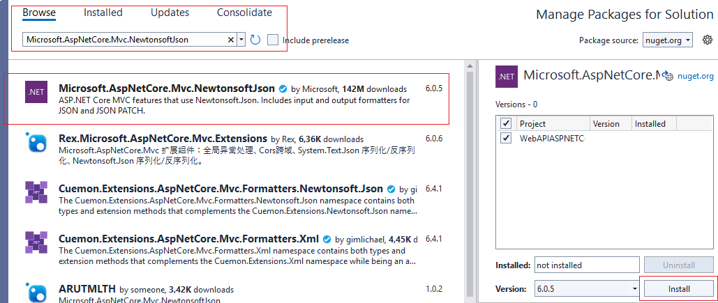 install-newtonsoft-json-net-core