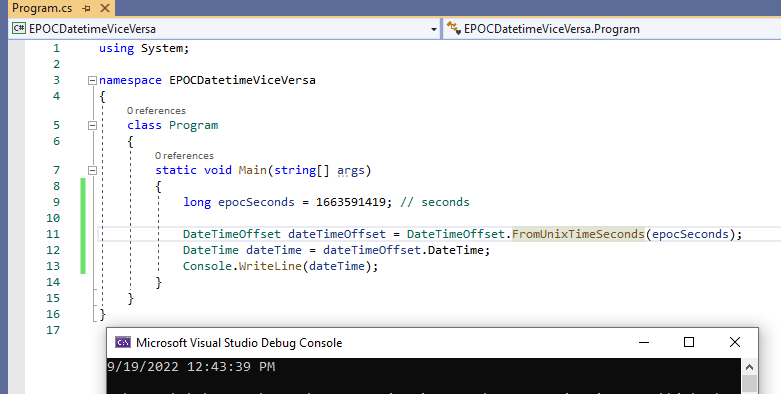 System Datetimeoffset To Datetime C