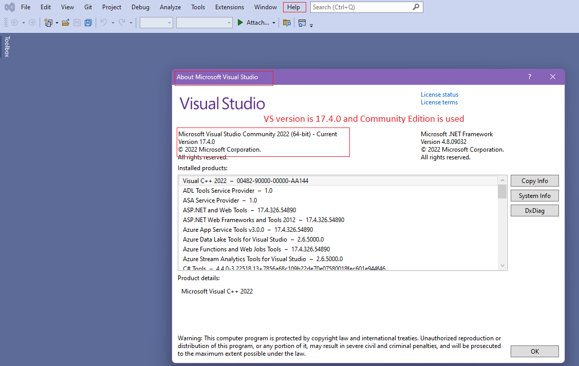 check-visual-studio-version