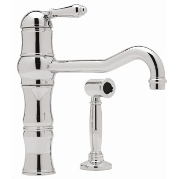 Rohl Country A3479WS Single Top Lever Kitchen Faucet with Sidespray