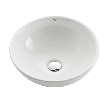 Kraus KCV-141 White Ceramic Bathroom Sink