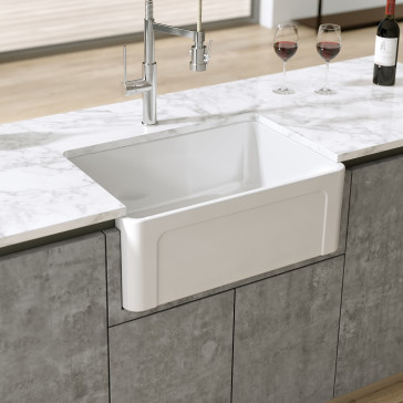 Latoscana Ltw2718w 27 Quot Reversible Fireclay Farmhouse Sink