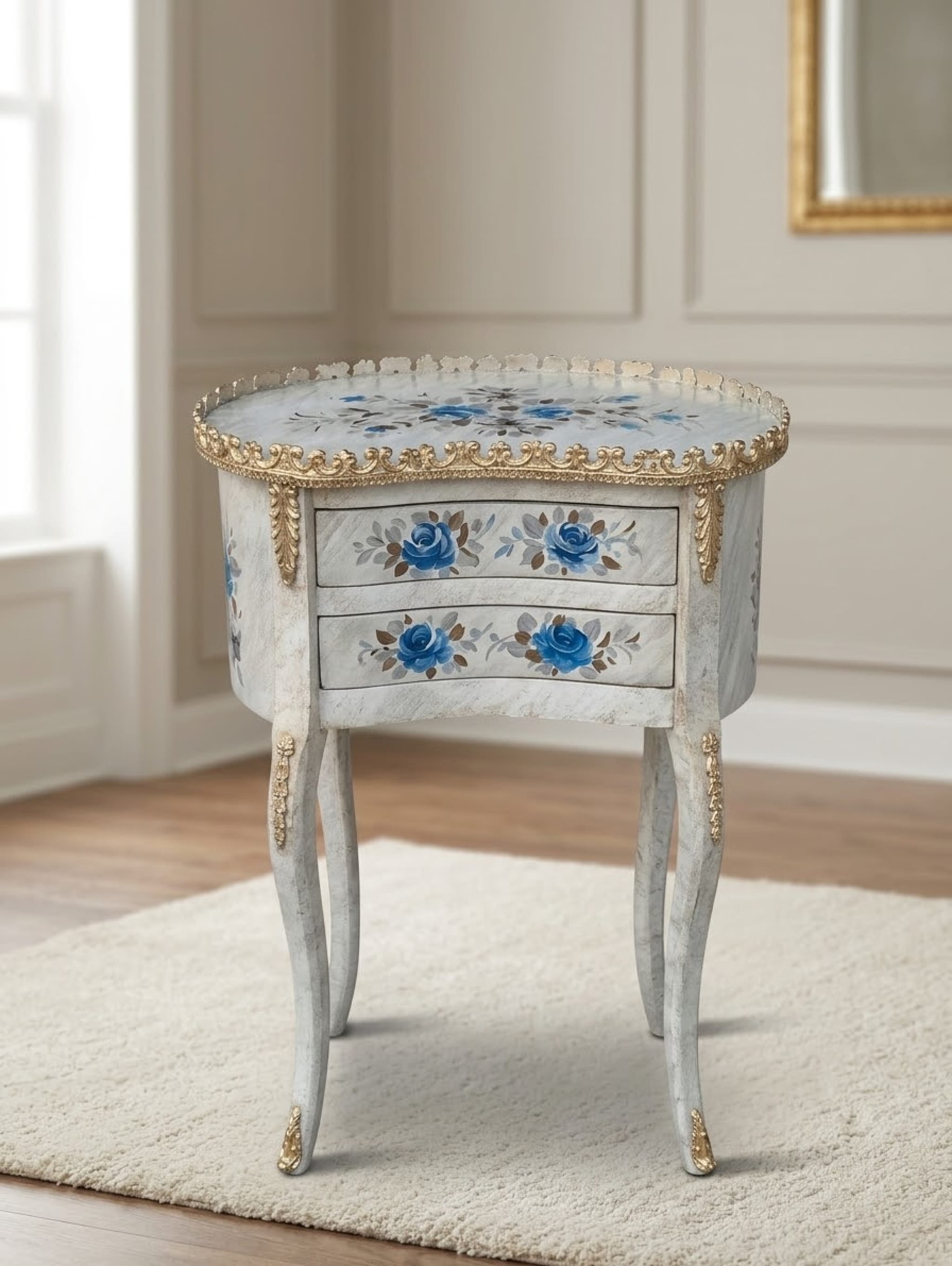 Venetian Petals Wooden Table