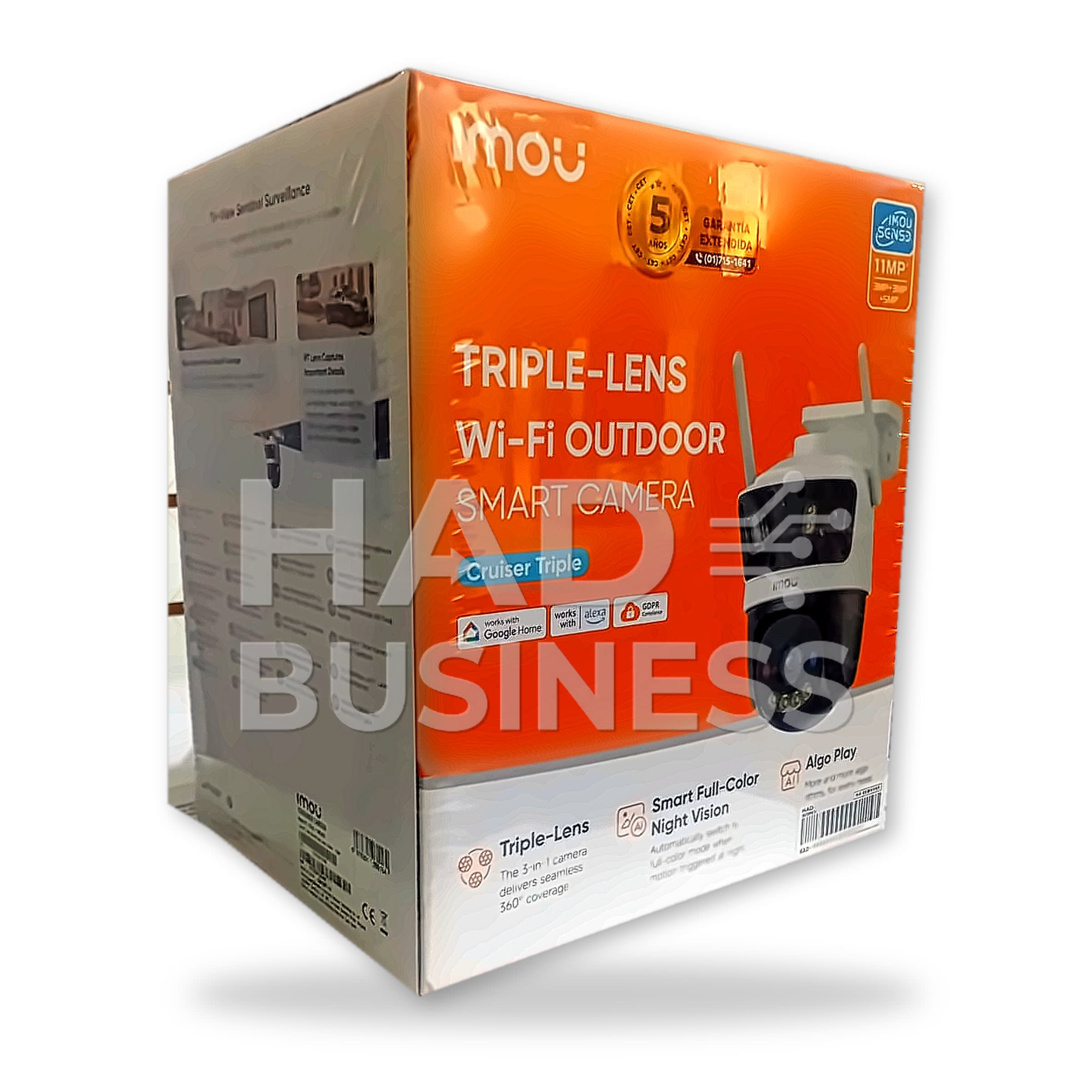 IMOU CRUISER TRIPLE Cámara de Seguridad WiFi 11MP Triple Lente PT 360º IPC-S7U-11M0WED