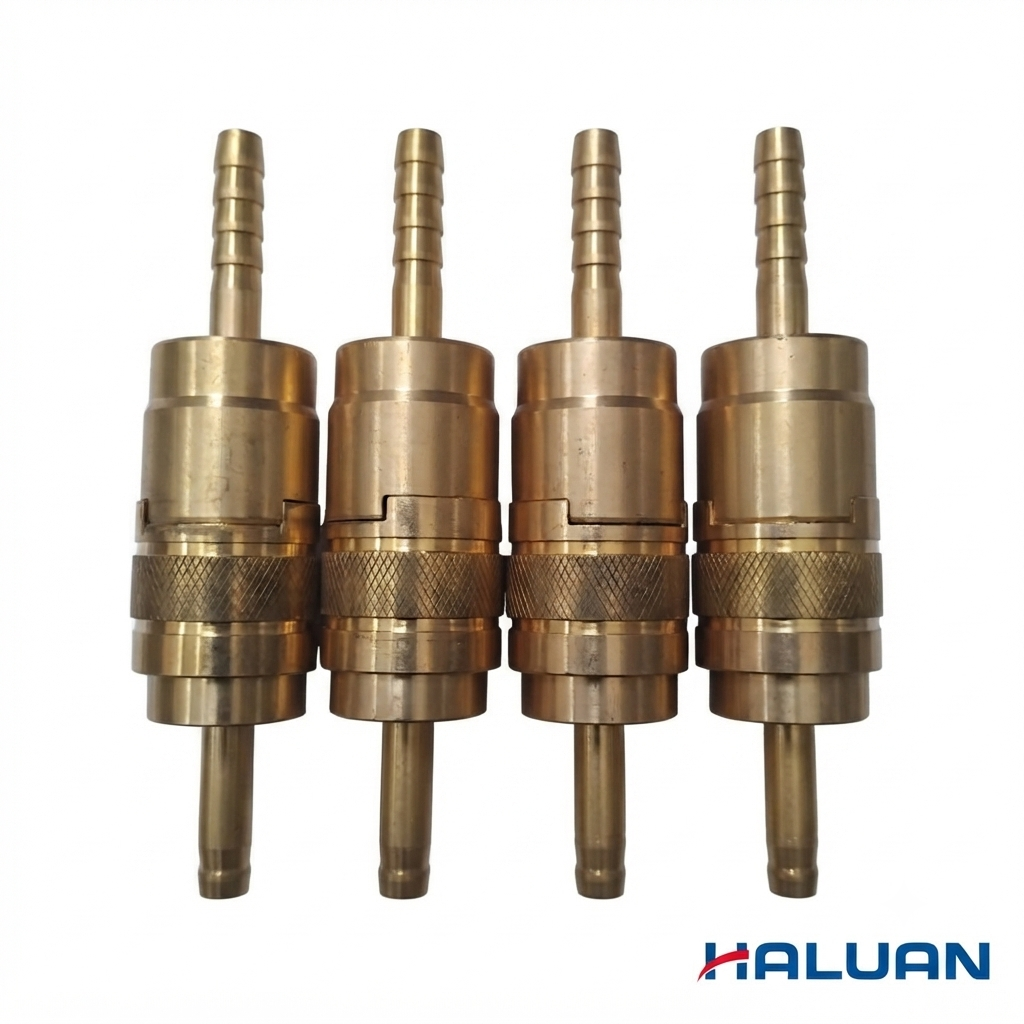 COUPLING FOR AIRHOSE LOCK-TYPE, CAST BRASS HOSE END 9MM