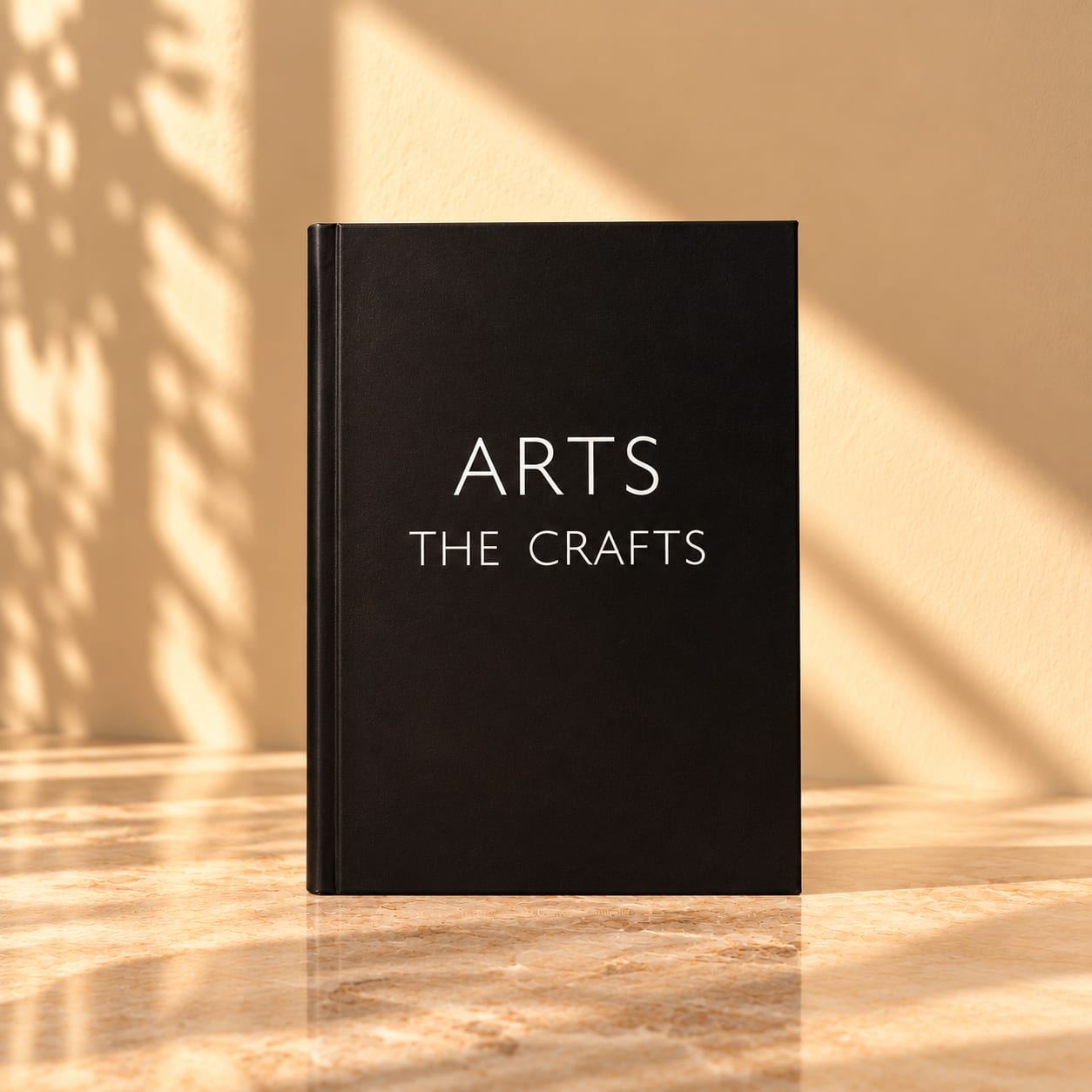 Black Arts and Crafts Plant Fibre Compact Decorative Book