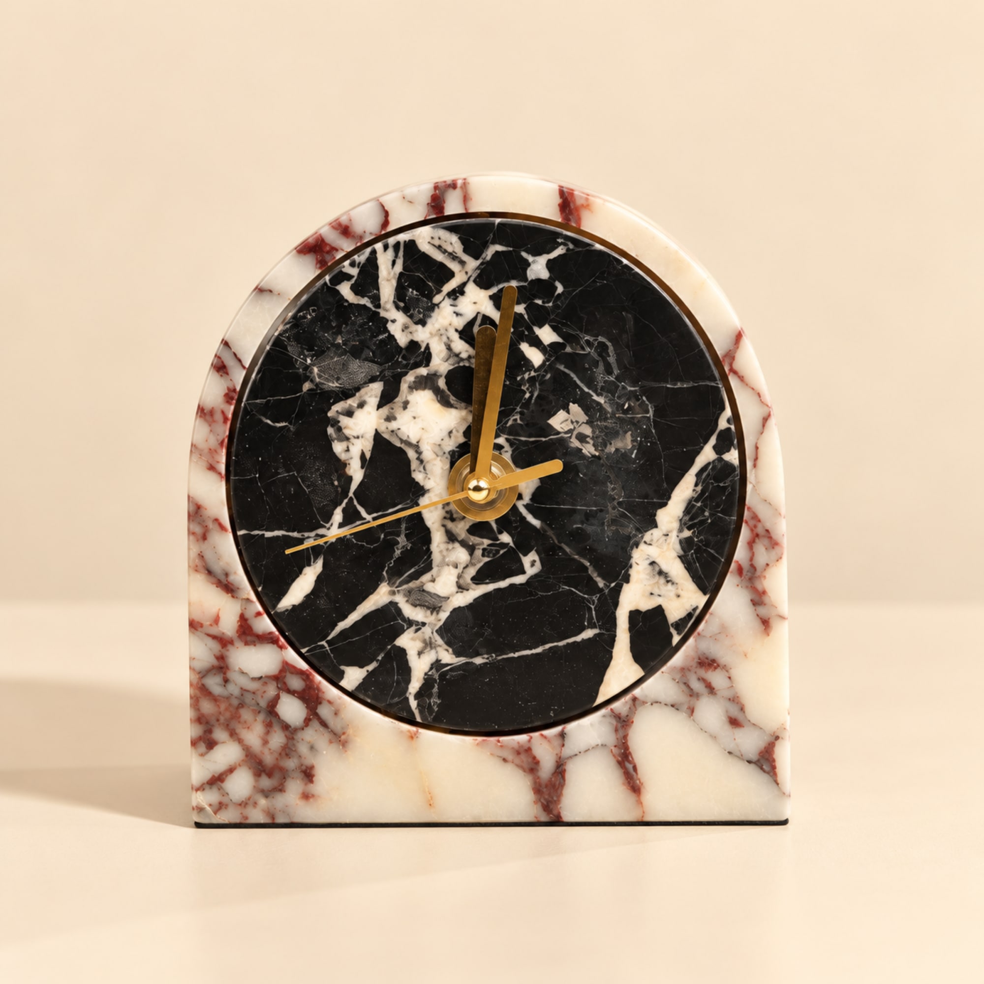Arched Bulgari Marble Table Clock