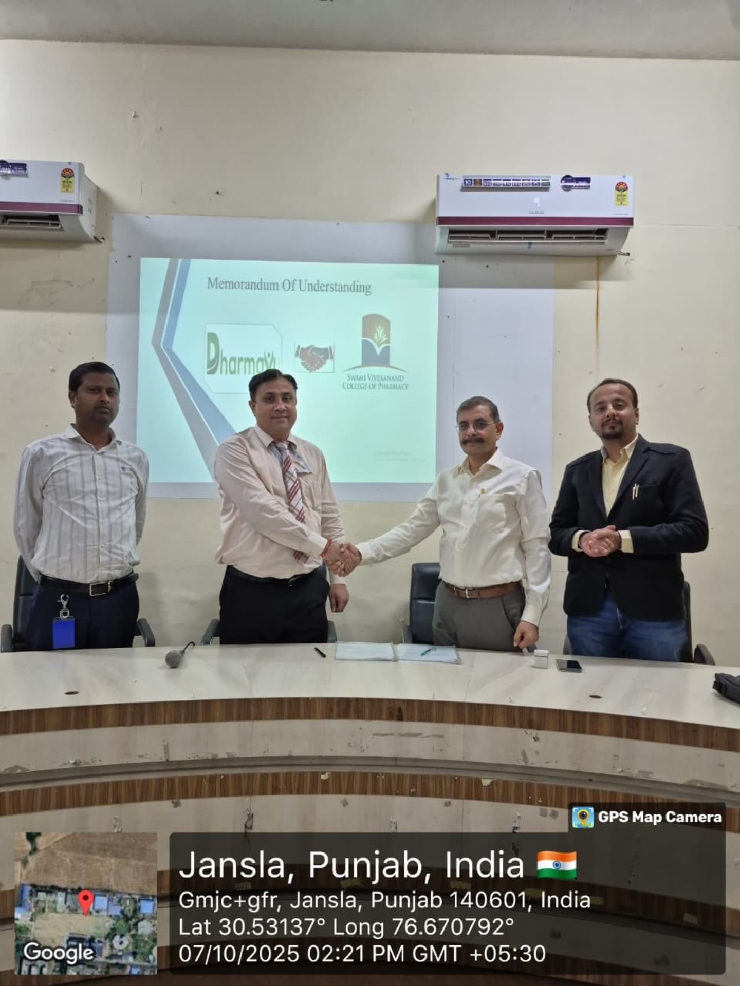 Dharmayu Wellness, Derabassi, Punjab MoU signing