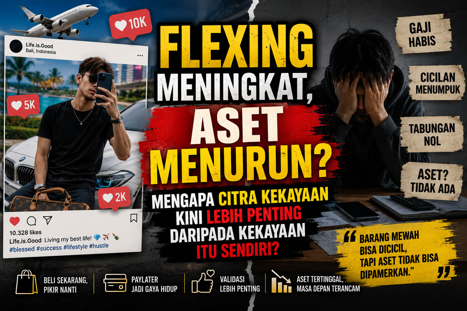 Flexing Meningkat, Membangun Aset Tertinggal? Mengapa Citra Kekayaan Kini Lebih Penting daripada Kekayaan Itu Sendiri?