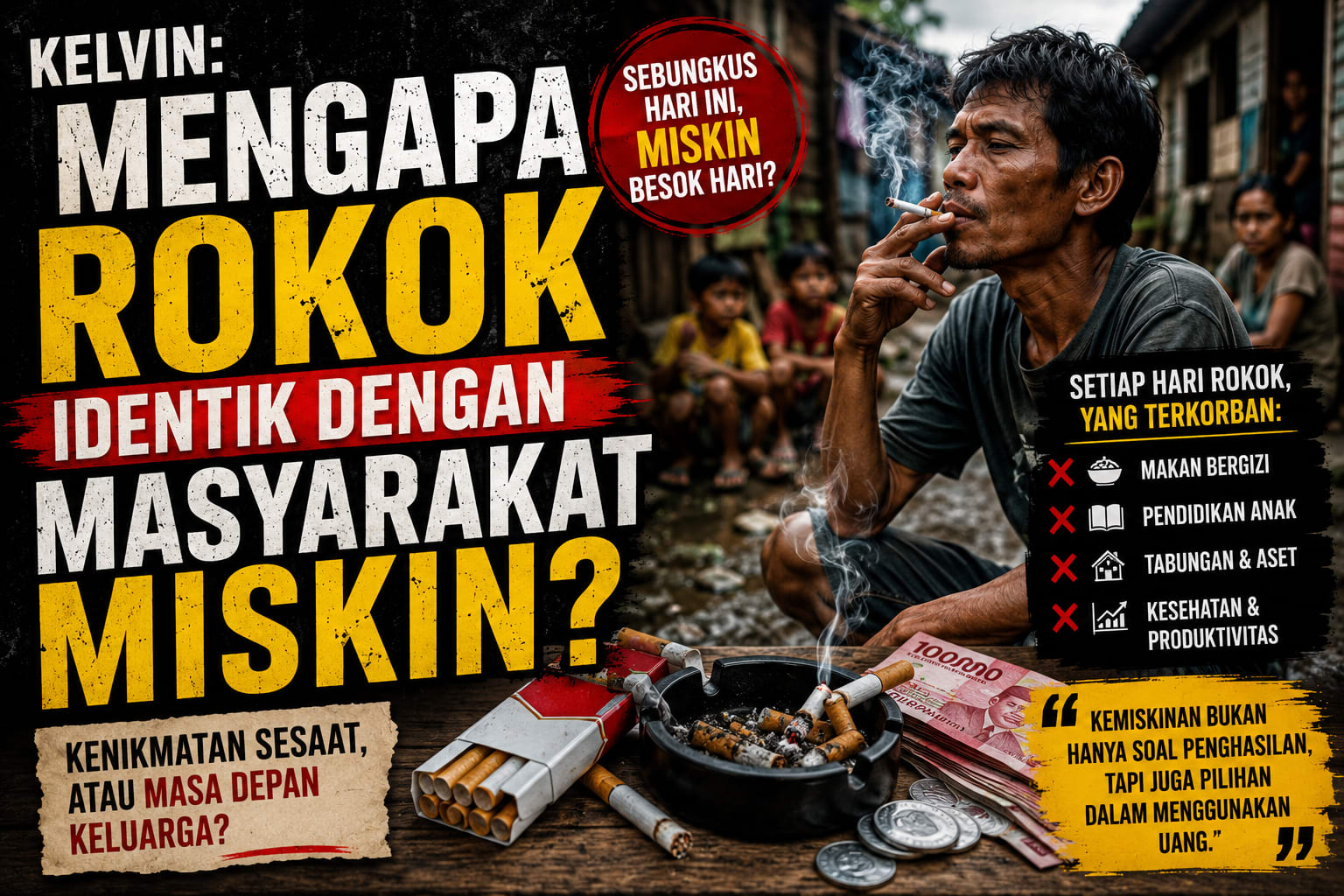 Kelvin: Mengapa Rokok Identik dengan Masyarakat Miskin?