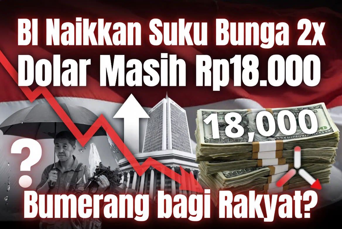 Bank Indonesia Sudah Dua Kali Menaikkan Suku Bunga, tetapi Dolar Masih di Kisaran Rp18.000: Apakah Ini Berpotensi Menjadi Bumerang bagi Rakyat?