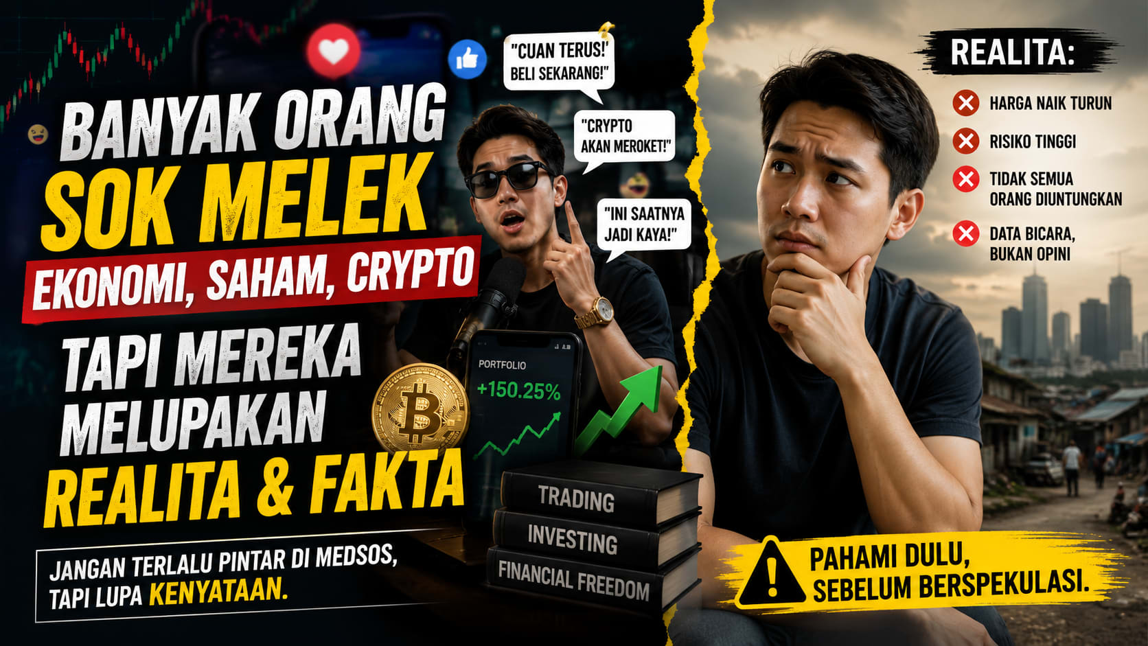 Banyak Orang Merasa Melek Ekonomi, Saham, dan Crypto. Namun, Apakah Mereka Benar-Benar Memahami Realita?