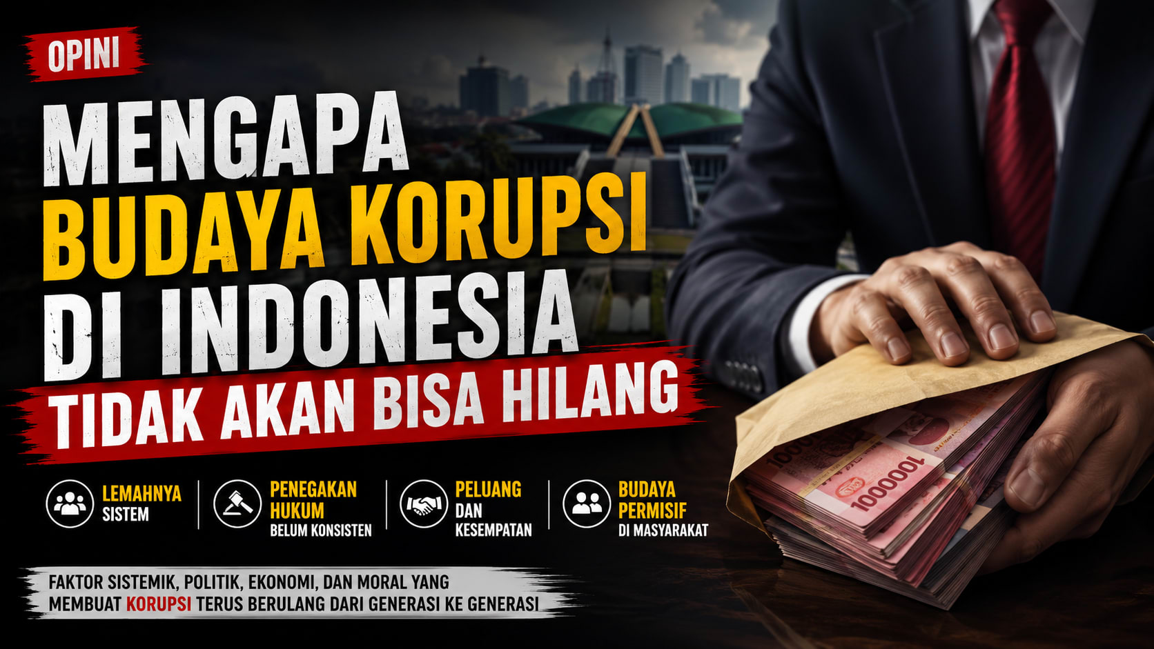 Mengapa Budaya Korupsi di Indonesia Tidak Akan Bisa Hilang