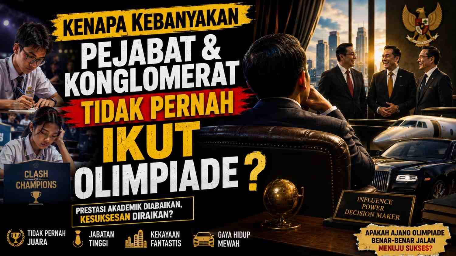 Mengapa Banyak Pejabat dan Konglomerat Tidak Pernah Menjadi Juara Olimpiade?