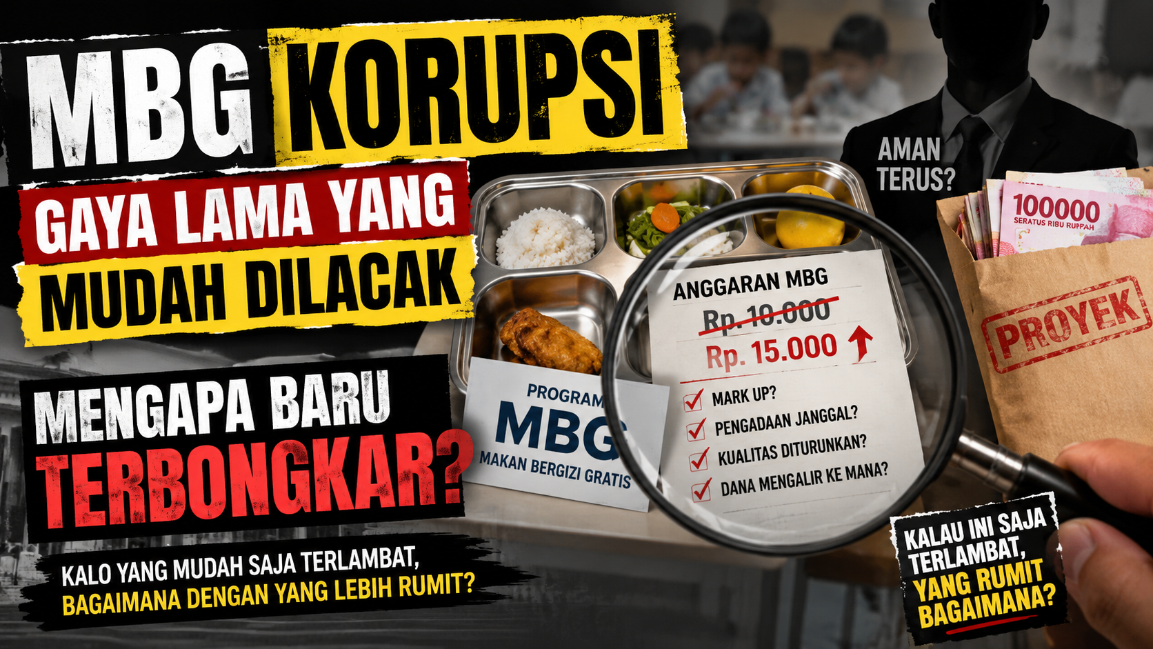 Dugaan Korupsi MBG Bergaya Lama yang Relatif Mudah Dilacak: Mengapa Baru Terungkap? Jika yang Sederhana Saja Terlambat, Bagaimana dengan Modus yang Lebih Rumit?