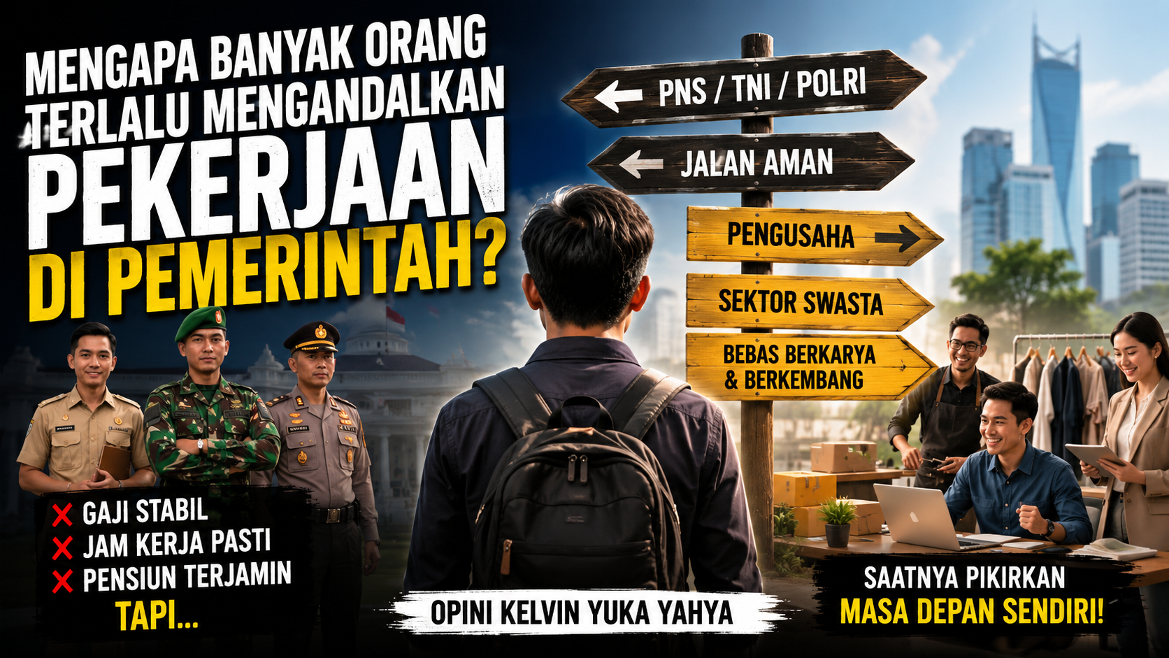 Mengapa Banyak Orang Indonesia Lebih Memilih Menjadi PNS, TNI, atau Polri Dibanding Bekerja di Sektor Swasta atau Menjadi Pengusaha?