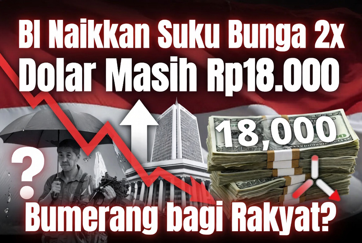 Bank Indonesia Sudah Dua Kali Menaikkan Suku Bunga, tetapi Dolar Masih di Kisaran Rp18.000: Apakah Ini Berpotensi Menjadi Bumerang bagi Rakyat?