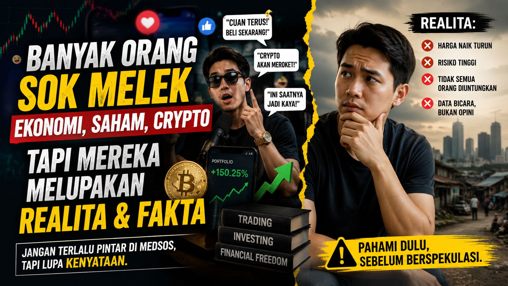 Banyak Orang Merasa Melek Ekonomi, Saham, dan Crypto. Namun, Apakah Mereka Benar-Benar Memahami Realita?