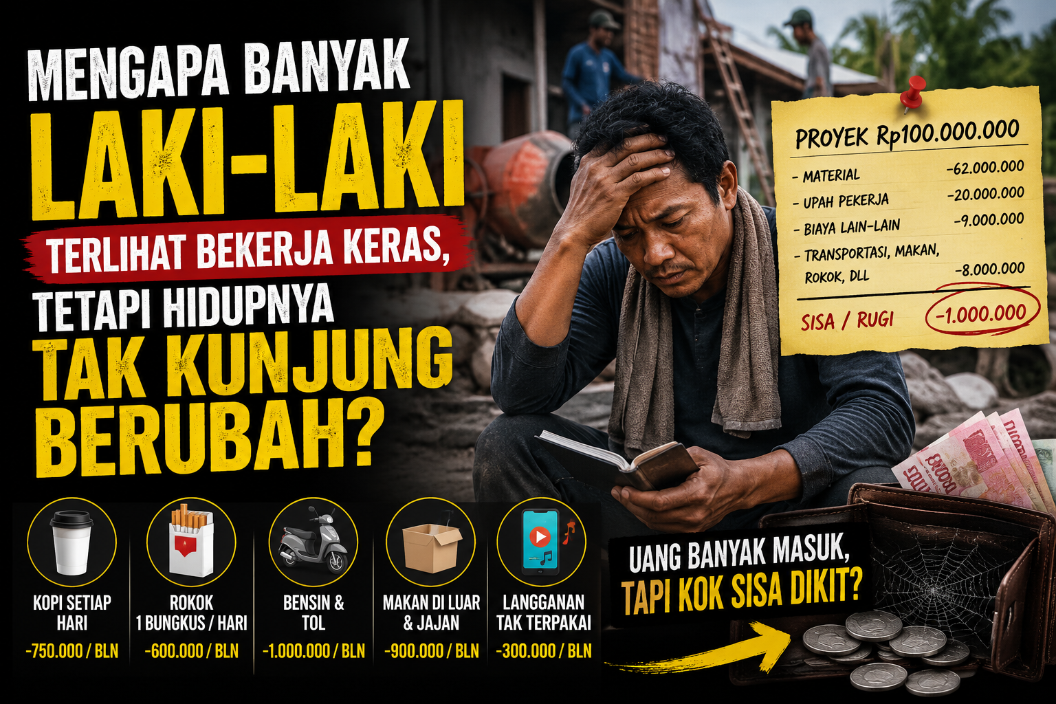 Mengapa Banyak Laki-Laki Terlihat Bekerja Keras, tetapi Hidupnya Tak Kunjung Berubah?