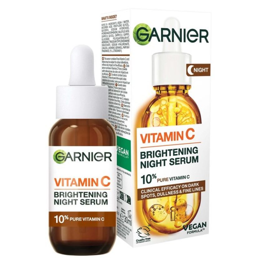Antipigmentvlekken Nachtserum 10% Pure Vitamine C en Hyaluronzuur