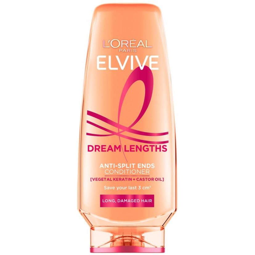 Elvive Dream Lengths Anti-Split Ends Conditioner with Vegetal Keratin & Castor Oil for Long Hair