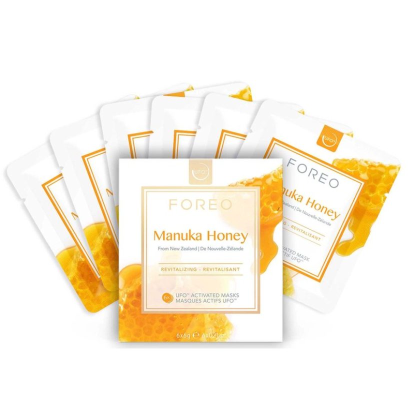 FOREU Manuka Honey UFO/UFO Mini Revitaliserend Gezichtsmasker voor Ouderwordende Huid (Verpakking met 6 Stuks)