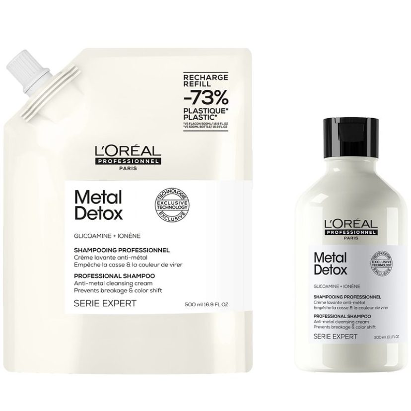 Metal Detox Shampoo and Refill Pack for breakage & colour protection