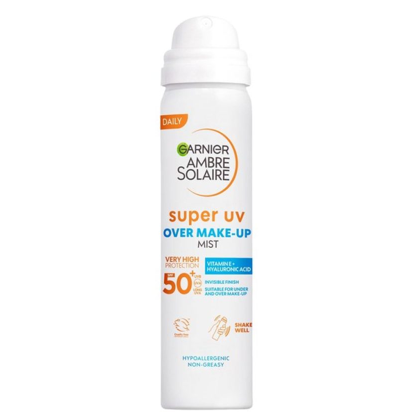 Over Makeup Super UV Protection Mist SPF50+ With Hyaluronic Acid And Vitamin E