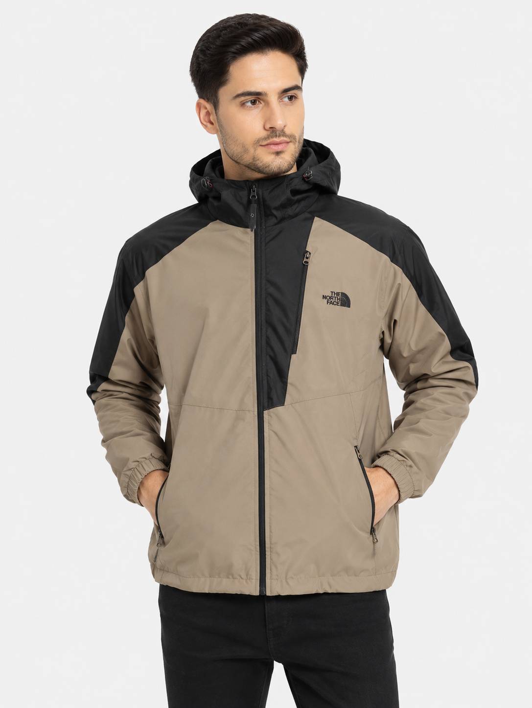North Face Windbreaker Jacket - Brown & Black