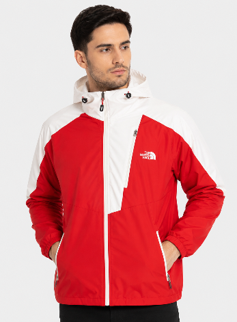North face Windbreaker Jacket - RED & WHITE