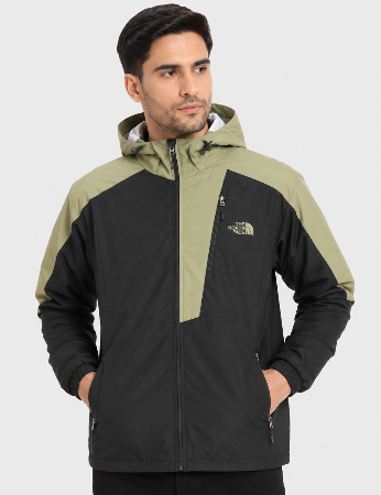 North face Windbreaker Jacket - Black & Green