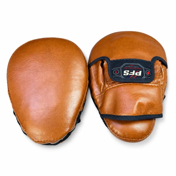 PFS-ProFightingSport тренерские лапы для бокса PADS-PFS-LEATHER-BROWN коричневый
