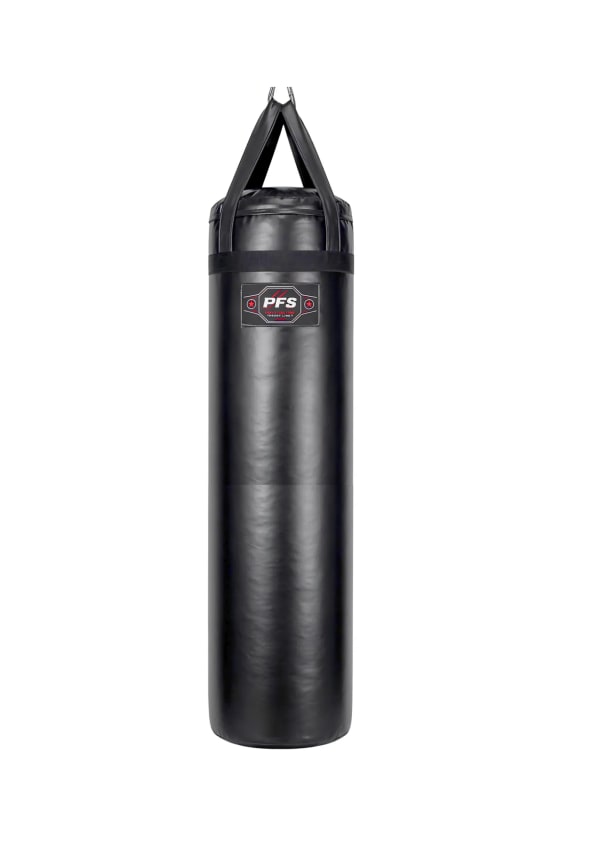 Боксёрский мешок PFS 35×150 см, ПВХ, на ремнях, чёрный