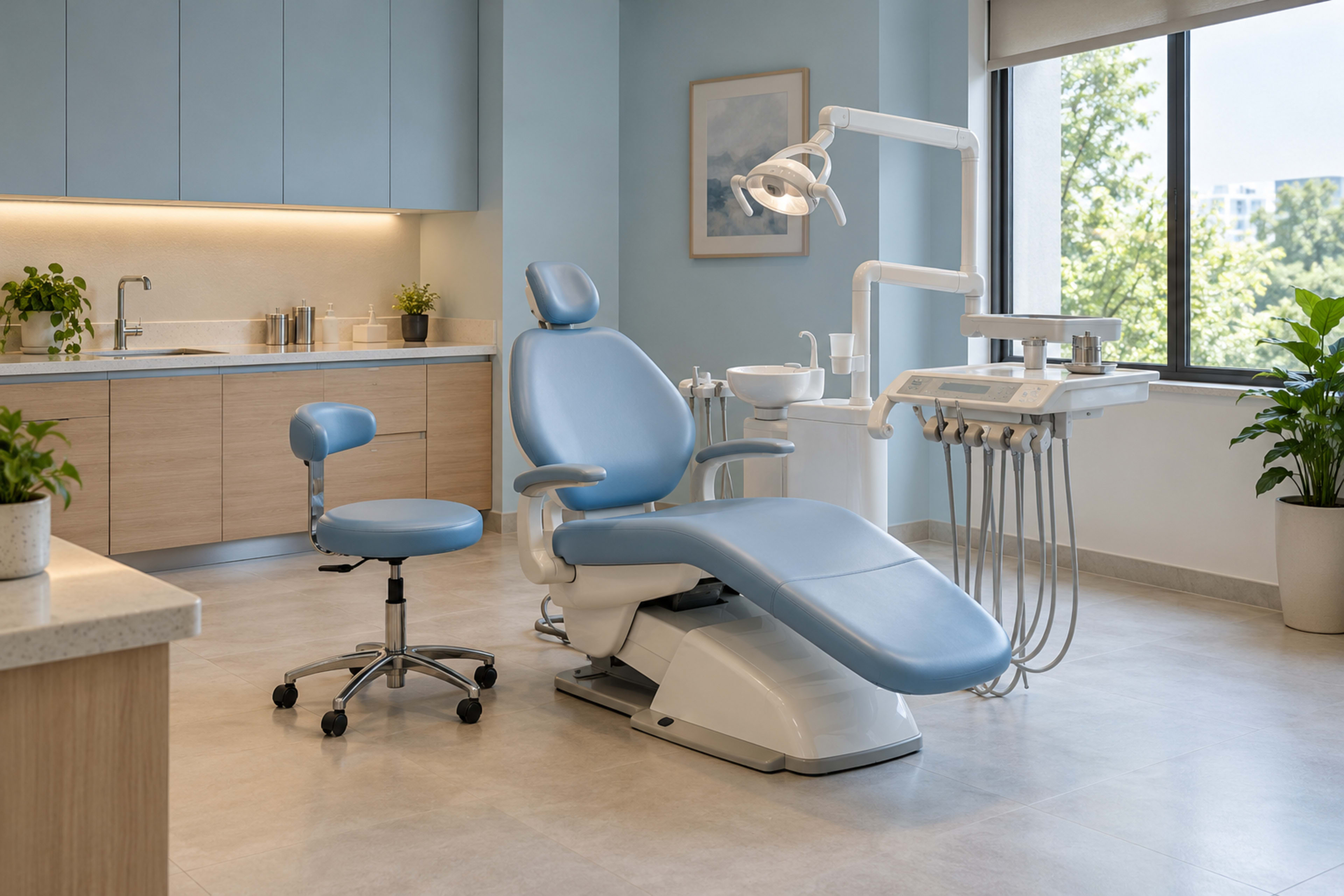 AI-generated consultation room for an invented dental practice