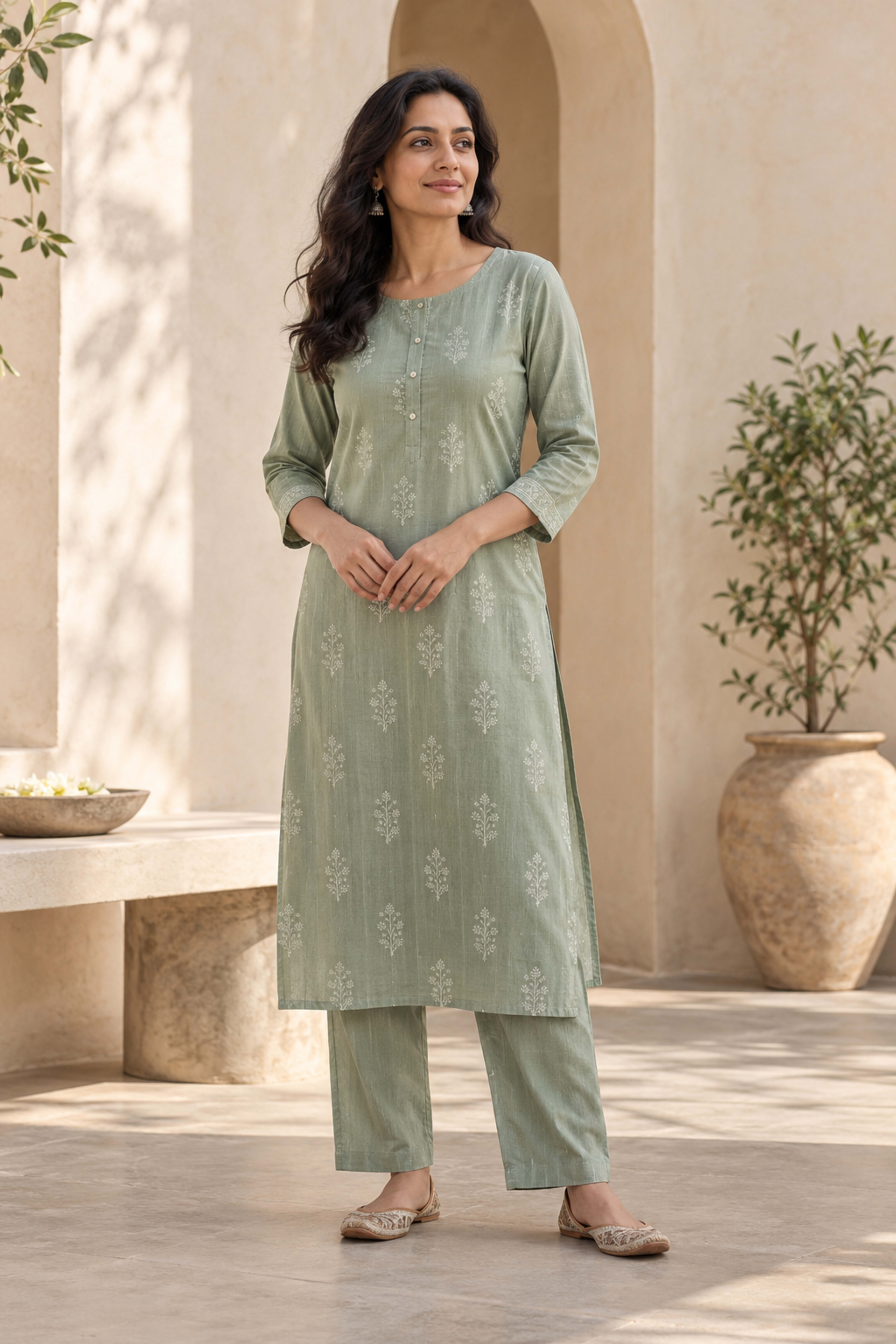 Mul Cotton Kurta Set