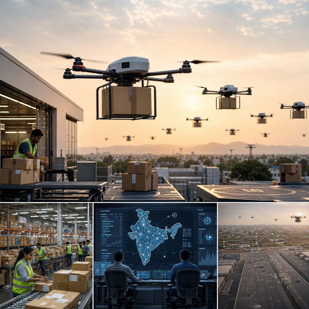 India impulsa la logística aérea con drones de carga de largo alcance