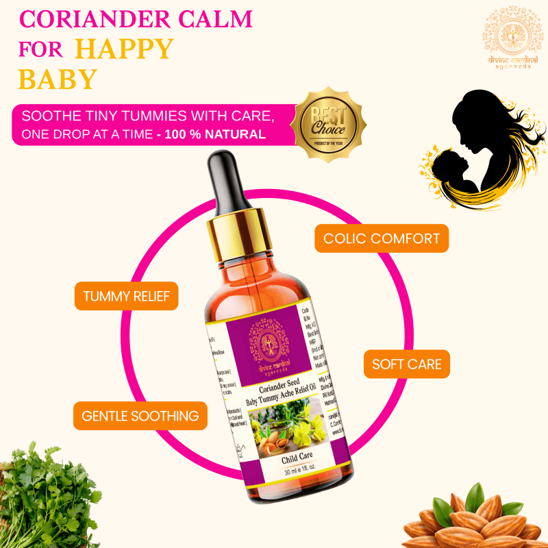 Coriander Seed Baby Tummy Ache Relief Oil