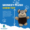 Monkey Plush Squeaky Chew Toy for Dogs(23CM) - Suitable for All Dog Breeds thumbnail 3